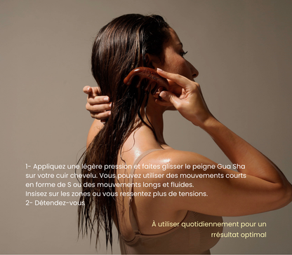 Peigne Gua Sha Cuir chevelu